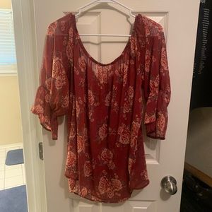 Short sleeve off the shoulder blouse